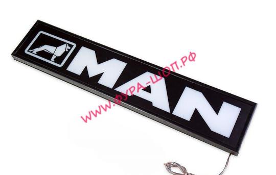 Таблица, диодная, MAN 24V, бело-синяя