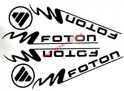 Наклейка на форточки FOTON (40х40см) наружная/внутренняя (комплект на две стороны) черная 08974.
