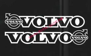 Комплект на кабину "VOLVO" ,белый, (2шт) (14х66 см) наклейка 20011_0