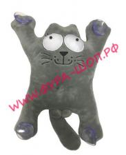 Игрушка декоративная "Кот Саймон" с присосками на стекло (средний)