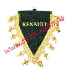 Вымпел с вышивкой, треугольный RENAULT рено
