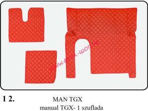 Ковры, в машину, ЭКО КОЖА, Польша, MAN, TGX, 1, выдвижной, ящик, механика, 12, ман