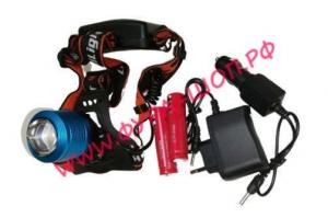 Налобный светодиодный фонарик High power headlamp 2800-2/4 режима (2 светодиода, белый, желтый)