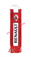 Вымпел для RENAULT, размер 5,5*20 см, красный цвета с отделкой бахромой