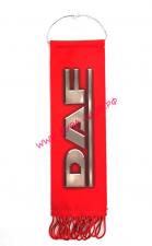 Вымпел для DAF, размер 5,5*20 см, красный цвета с отделкой бахромой