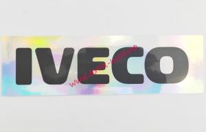 Наклейка Эмблема IVECO (9х31см) серебряный фон 1шт