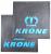 Брызговики (40см.*40см.) KRONE+КОРОНА резина логотин литой синий к-т_0