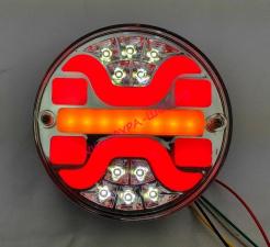 Фонарь задний LED 12-30V с кабелем D140 (бегущий поворот) MS-22 шт.