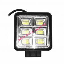 Фара противотуманная 6/8 светодиодов 9-32V квадратная 110*110 KA-001-144W