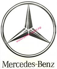 Наклейка (вырезанная) "MERCEDES" (25х30 см) чёрный 08660