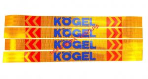Лента светоотражающая желтая KEGEL синий 0,65 м (к-т 4 шт.)