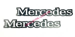 Наклейка (вырезанная) "MERCEDES" (8,5х50см), (комплект 2шт.), черный 08686-1