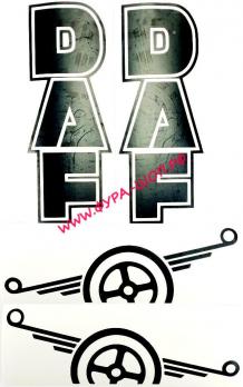 НАКЛЕЙКА (ВЫРЕЗНАЯ) DAF (45Х33СМ) БЕЛЫЙ К-Т НА ДВЕ СТОРОНЫ 08739