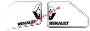 НАКЛЕЙКА (ВЫРЕЗНАЯ) "RENAULT" (45Х33 СМ) КОМПЛЕКТ НА ДВЕ СТОРОНЫ ЧЕРНЫЙ 08747_1