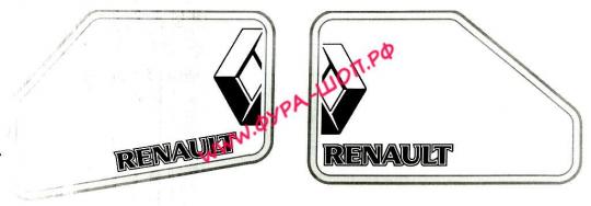 НАКЛЕЙКА (ВЫРЕЗНАЯ) "RENAULT" (45Х33 СМ) КОМПЛЕКТ НА ДВЕ СТОРОНЫ ЧЕРНЫЙ 08747