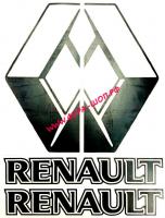 НАКЛЕЙКА (ВЫРЕЗНАЯ) "RENAULT" (45Х33 СМ) КОМПЛЕКТ НА ДВЕ СТОРОНЫ БЕЛЫЙ 08736_0