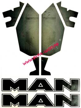 НАКЛЕЙКА (ВЫРЕЗАННАЯ) "MAN" ( 45Х33СМ), (КОМПЛЕКТ НА ДВЕ СТОРОНЫ) ЧЕРНЫЙ 087345