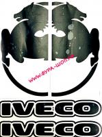 НАКЛЕЙКА (ВЫРЕЗНАЯ) IVECO (45Х33 СМ) КОМПЛЕКТ НА 2 СТОРОНЫ ЧЕРНЫЙ 08744_0
