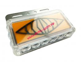 ГАБАРИТ LED NEON ЖЕЛТЫЙ 24V С КРОНШТЕЙНОМ БЕГУЩИЙ ПОВОРОТ 140Х65Х20ММ MS-29-24V-Y_1