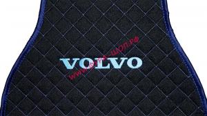 Чехлы- накидки на сидения логотип VOLVO вышивка РОМБ жакард универсльные красная строчка к-т_2