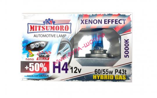 Лампочка H4 12V- 60/55W +50% (MITSUMORO)