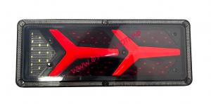 Фонарь задний LED 24V 330х140х20 мм (2 стрелки) бегущий поворот к-т_0