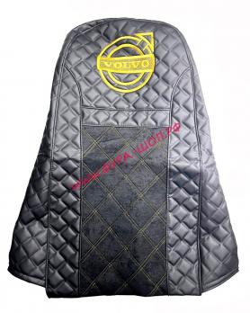 Чехол-сиденья ЛЮКС/СТЕГАННЫЙ VOLVO FМ, FM 2008 по 2018 г FH-12(новая с/р) FH-12 (новая б/р) черный 