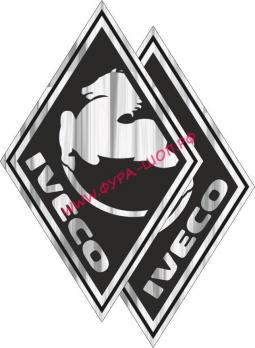 Наклейка Эмблема IVECO (16х25см) комплект на 2 стороны РОМБ 08898