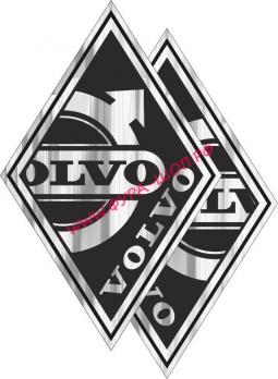 Наклейка Эмблема VOLVO (16х25см) комплект на 2 стороны РОМБ 08905