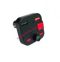 Автомобильный трансмиттер FM (свободные руки) 2 USB+TYPE-C 12/24 B Bluetooth 5.1 FB-20_0