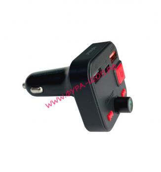 Автомобильный трансмиттер FM (свободные руки) 2 USB+TYPE-C 12/24 B Bluetooth 5.1 FB-20