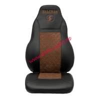 Чехлы сидения Люкс SHACMAN F3000 2 высоких сид. экокожа коричневый_0