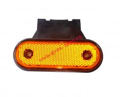 Габарит светодиодный 12V желтый на кронштейне овальный диоды по кругу_1