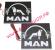 Таблица диодная (малая 15*15) MAN 24V бело-зеленая к-т ман_0